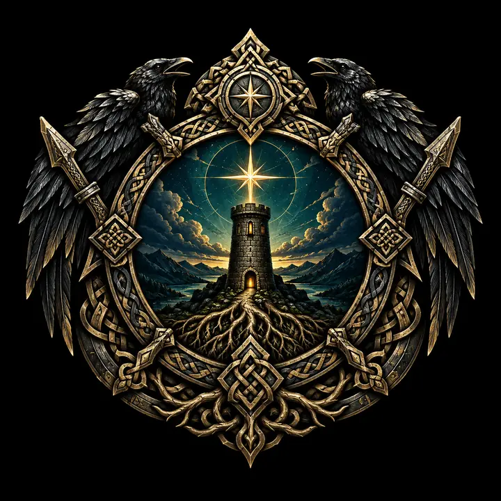 Rising root and tower crest