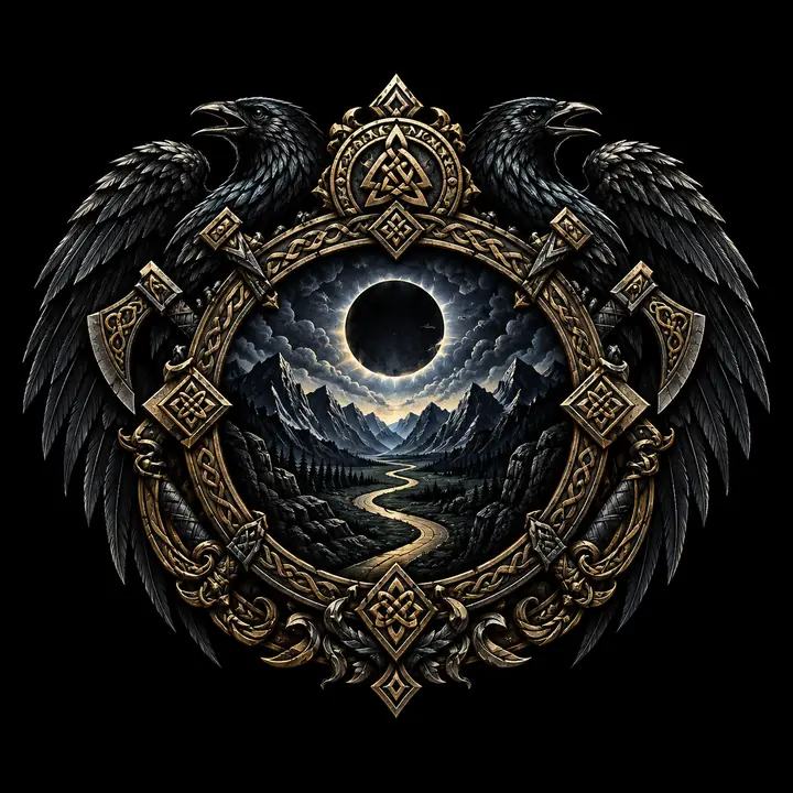Eclipse and rootless road crest