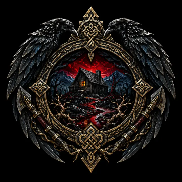 Raven house crest