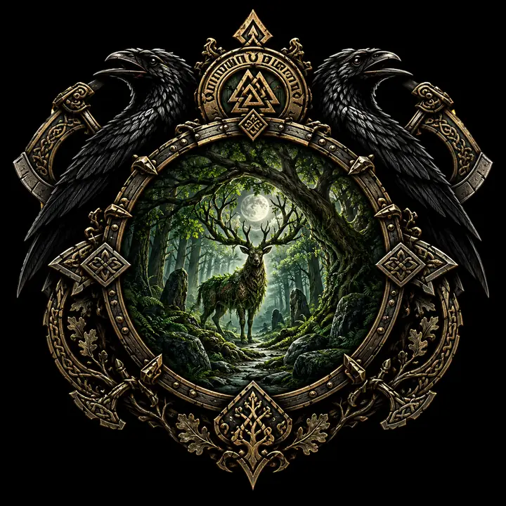 Green Deer-Wood guardian crest